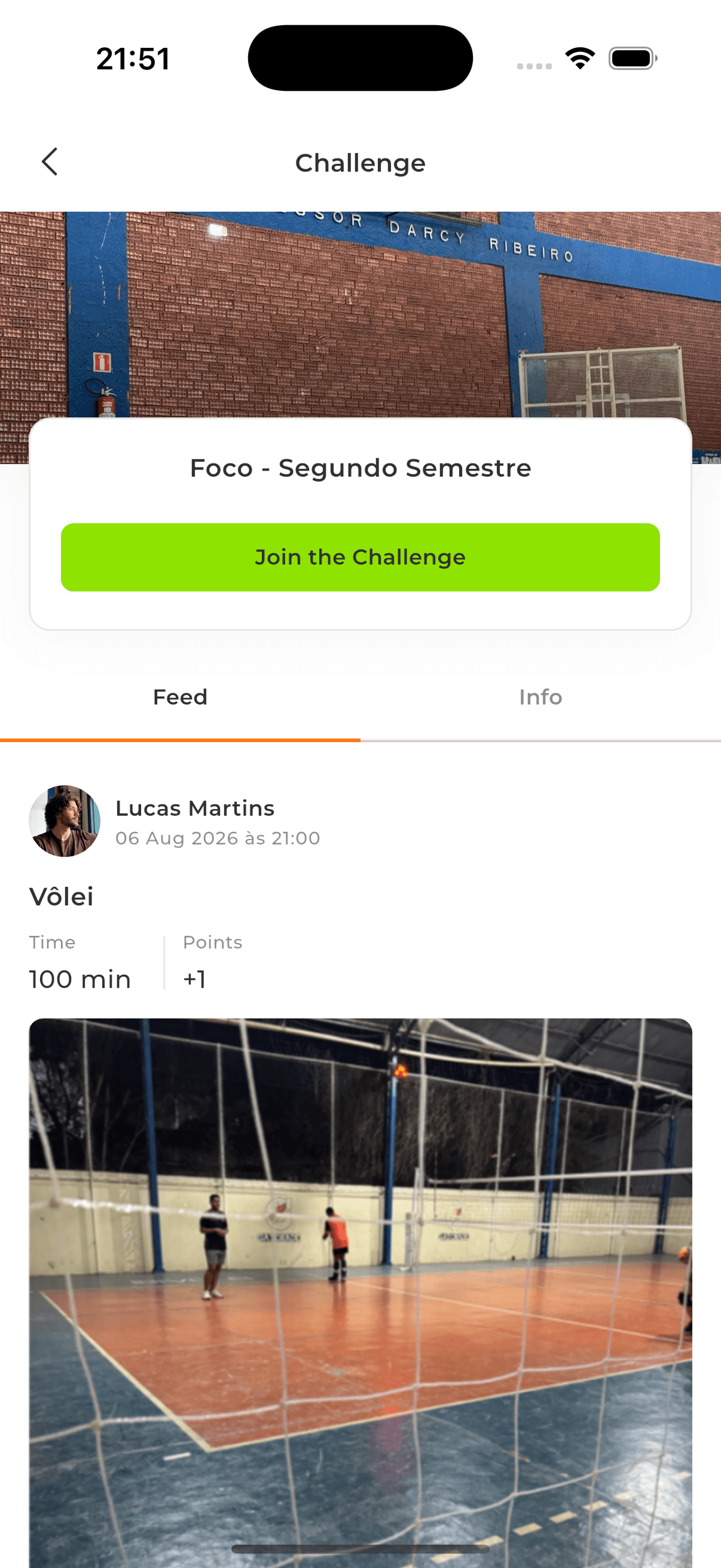 Feed, curtidas e comentários